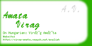amata virag business card